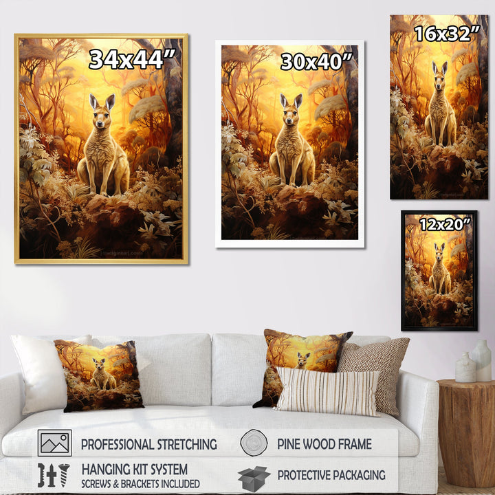 Kangaroo Portrait Ponder Bushland - Kangaroo Wall Art Prints