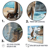 Kangaroo Family In Australia Coast - Blue Kangaroo Wall Art