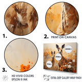 Kangaroo Golden Blooms Outback - Kangaroo Bedroom Wall Art