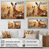 Kangaroo Golden Blooms Outback - Kangaroo Bedroom Wall Art