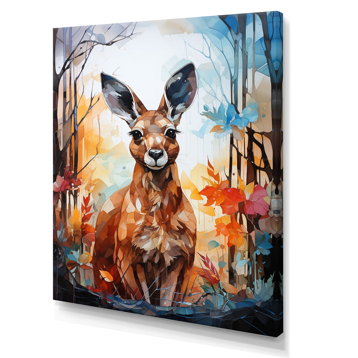 Colorful Kangaroo Popart Spirit - Kangaroo Canvas Wall Art