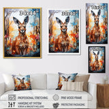 Colorful Kangaroo Popart Spirit - Kangaroo Canvas Wall Art