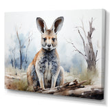 Minimalism Kangaroo Portrait - Kangaroo Canvas Wall Art