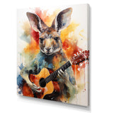 Colorful Kangaroo Playing Guitar - Kangaroo Wall Art Prints