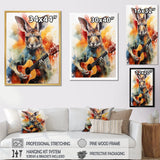 Colorful Kangaroo Playing Guitar - Kangaroo Wall Art Prints