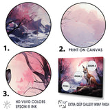 Moonlight Kangaroo Landscape - Pink Kangaroo Wall Art