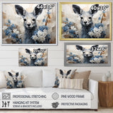 Graceful Floral Kangaroo - Kangaroo Living Room Wall Art