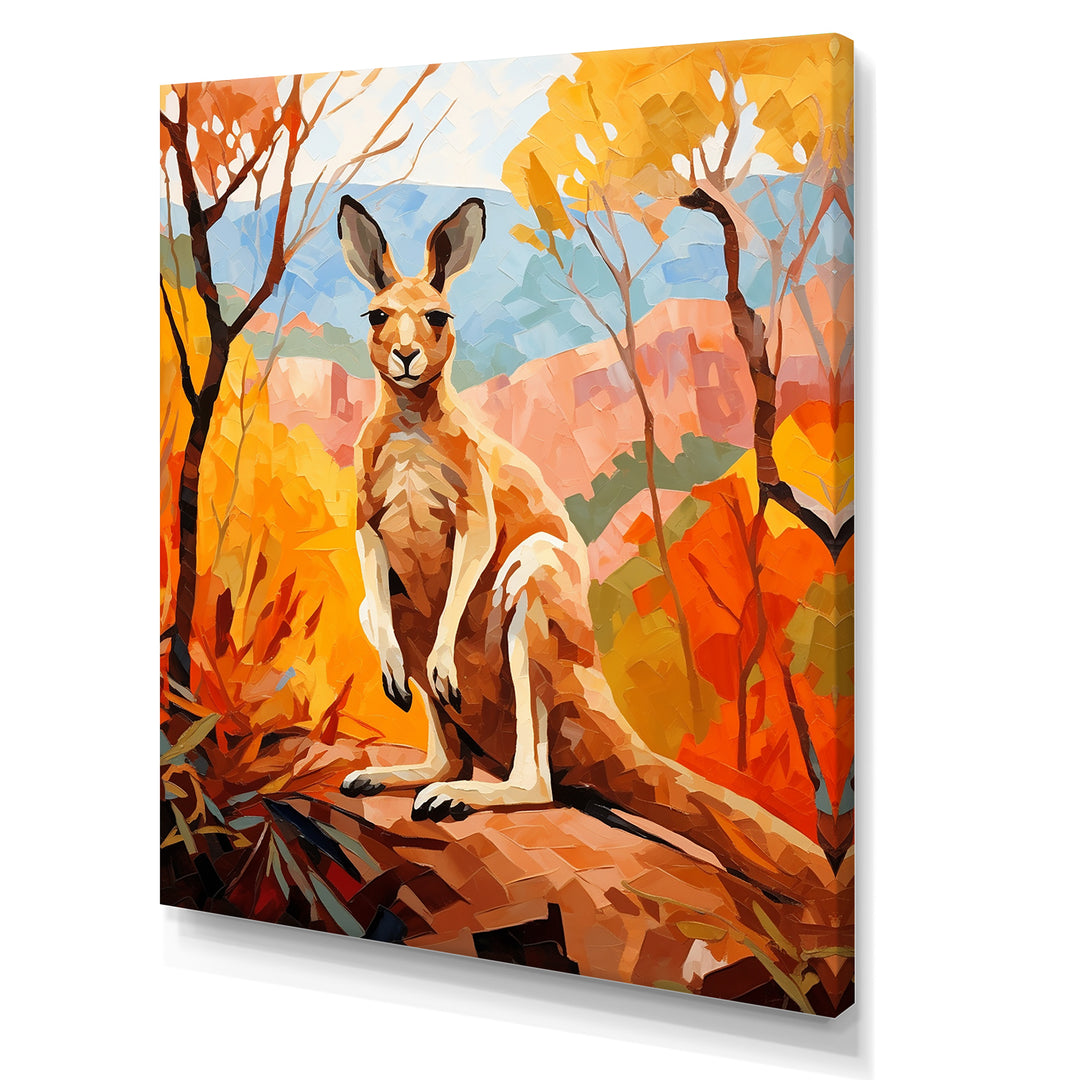 Colorful Kangaroo Kingdom - Kangaroo Bedroom Wall Art
