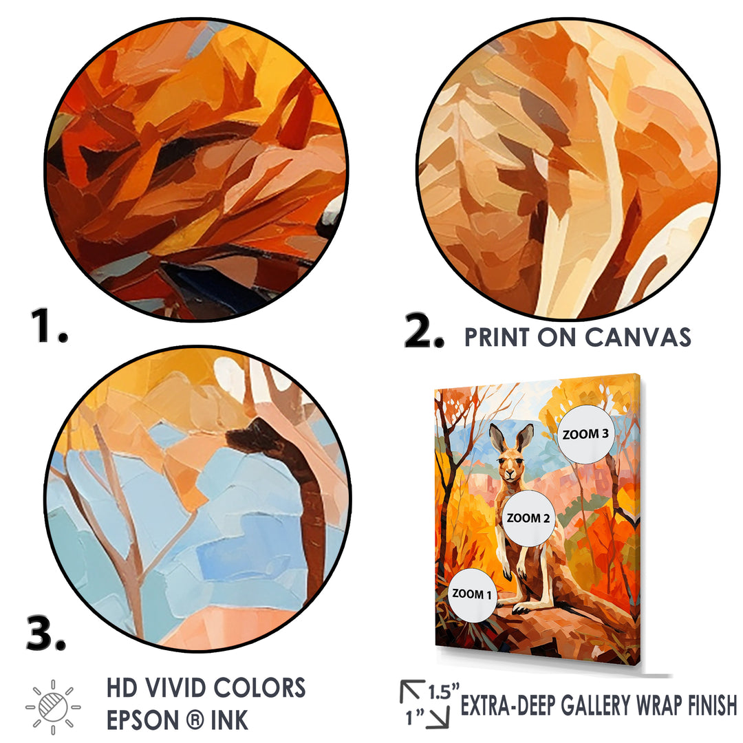 Colorful Kangaroo Kingdom - Kangaroo Bedroom Wall Art