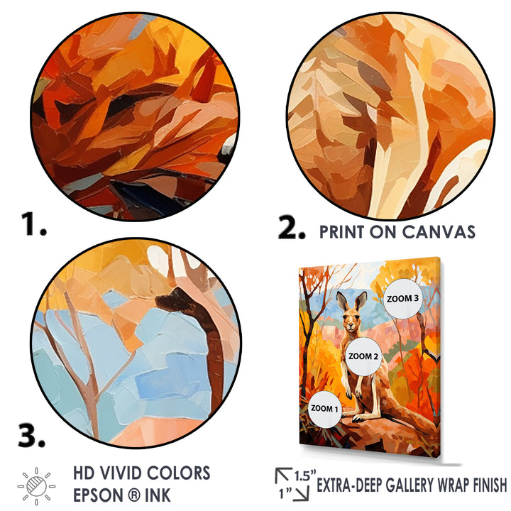 Colorful Kangaroo Kingdom - Kangaroo Bedroom Wall Art