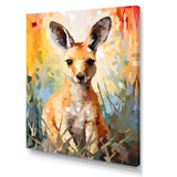 Colorful Kangaroo Mosaic Majesty - Kangaroo Canvas Wall Art