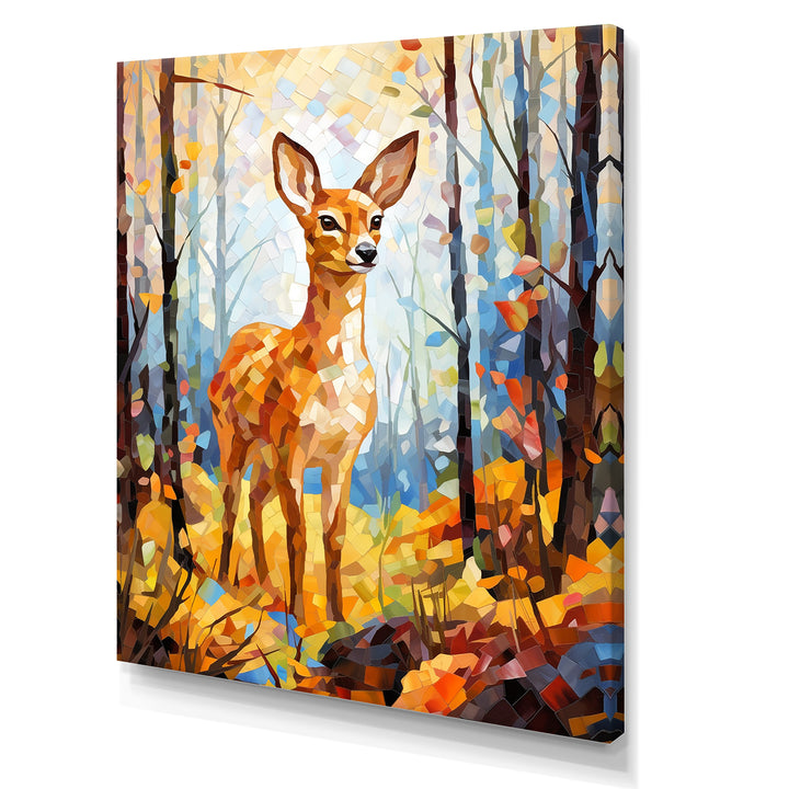 Deer Mosaic Forest Wildlife - Deer Wall Decor
