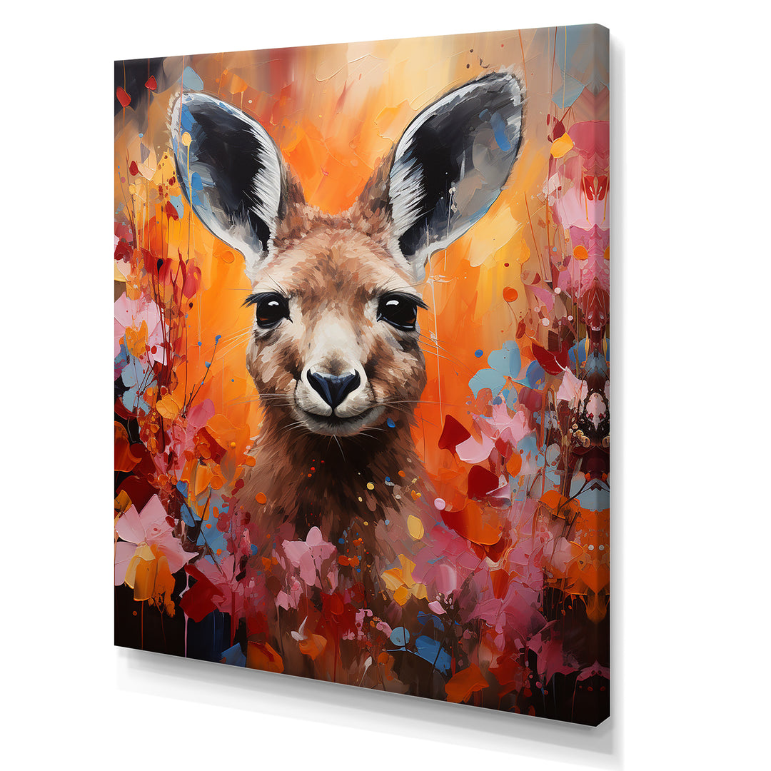 Popart Kangaroo Portrait - Kangaroo Wall Decor