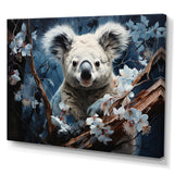 Cuddly Climbing Koala - Gray Koala Wall Art