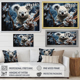 Cuddly Climbing Koala - Gray Koala Wall Art