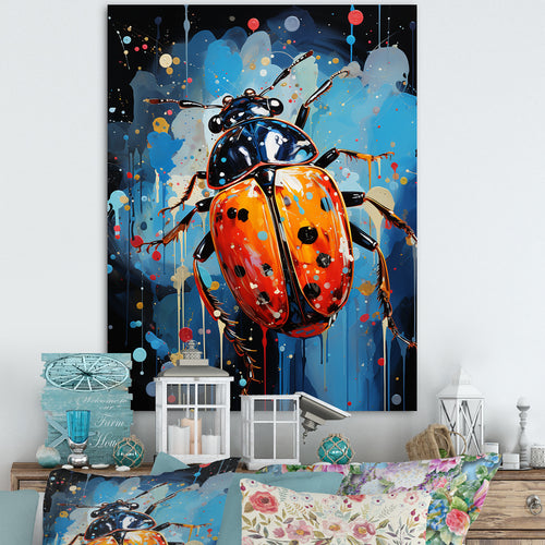 Spotlight On Ladybugs - Blue Ladybug Wall Art