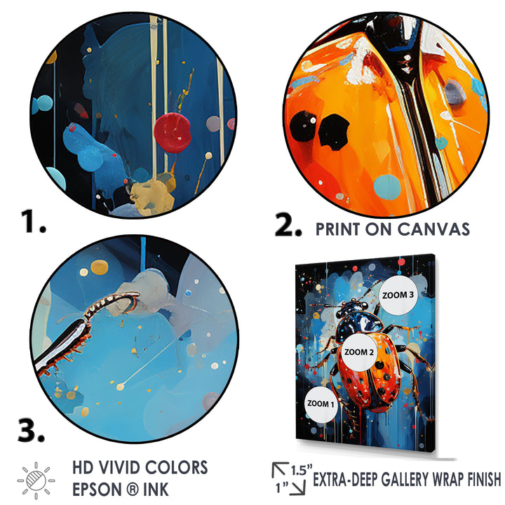 Spotlight On Ladybugs - Blue Ladybug Wall Art