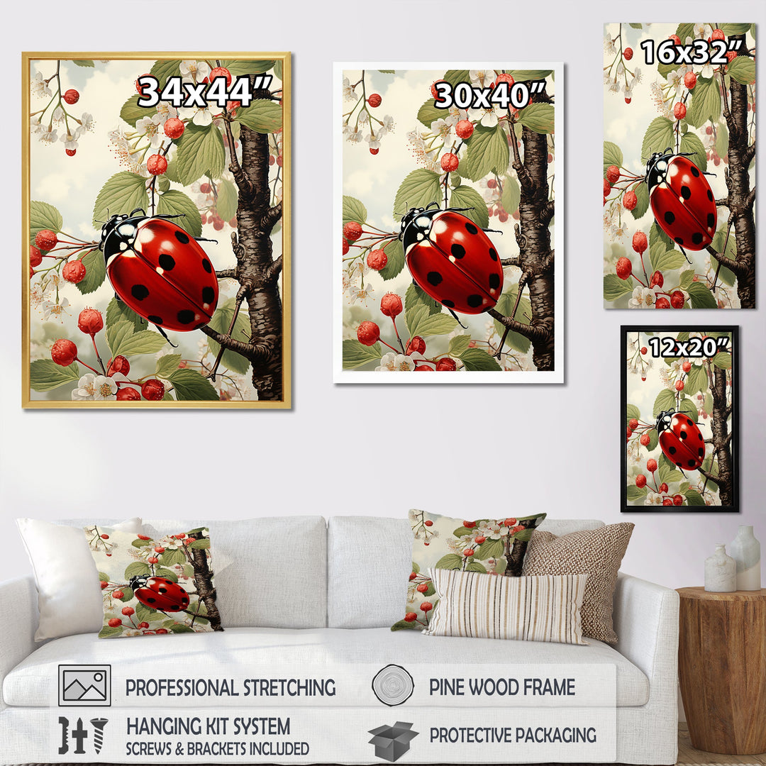 Cherry Lively Ladybug - Ladybug Home Decor Art