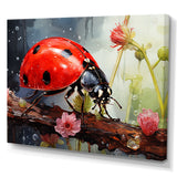 Curious Ladybug Crimson Serenity - Ladybug Bedroom Wall Art