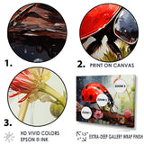 Curious Ladybug Crimson Serenity - Ladybug Bedroom Wall Art