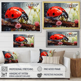 Curious Ladybug Crimson Serenity - Ladybug Bedroom Wall Art