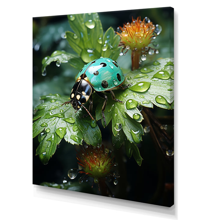 Emerald Ladybug Garden Domain - Green Ladybug Wall Art