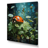 Ladybug S Blooming Emerald Garden - Red Ladybug Wall Art