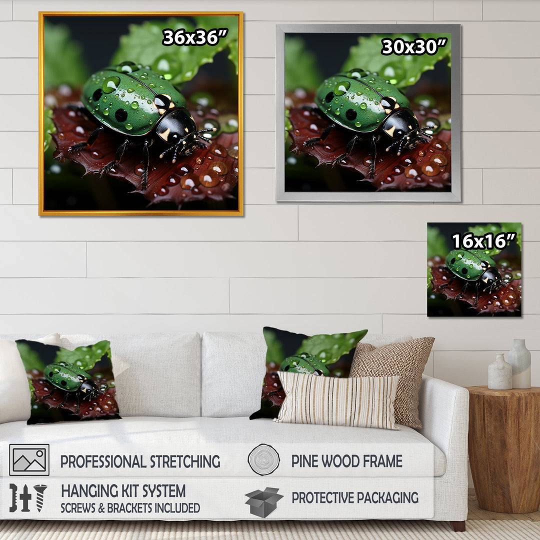 Enchanted Ladybug Forest - Ladybug Framed Canvas Art