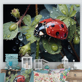 Rainy Ladybugs Lullaby - Ladybug Home Decor Art