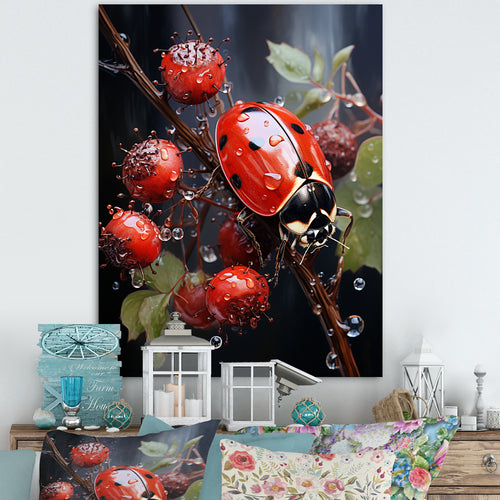 Ethereal Lady Bug Encounter - Ladybug Bedroom Wall Art