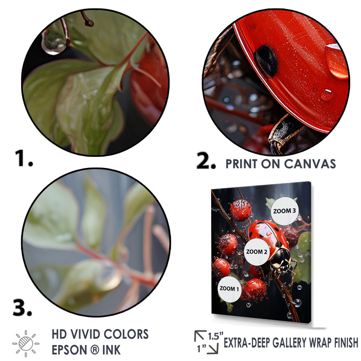 Ethereal Lady Bug Encounter - Ladybug Bedroom Wall Art
