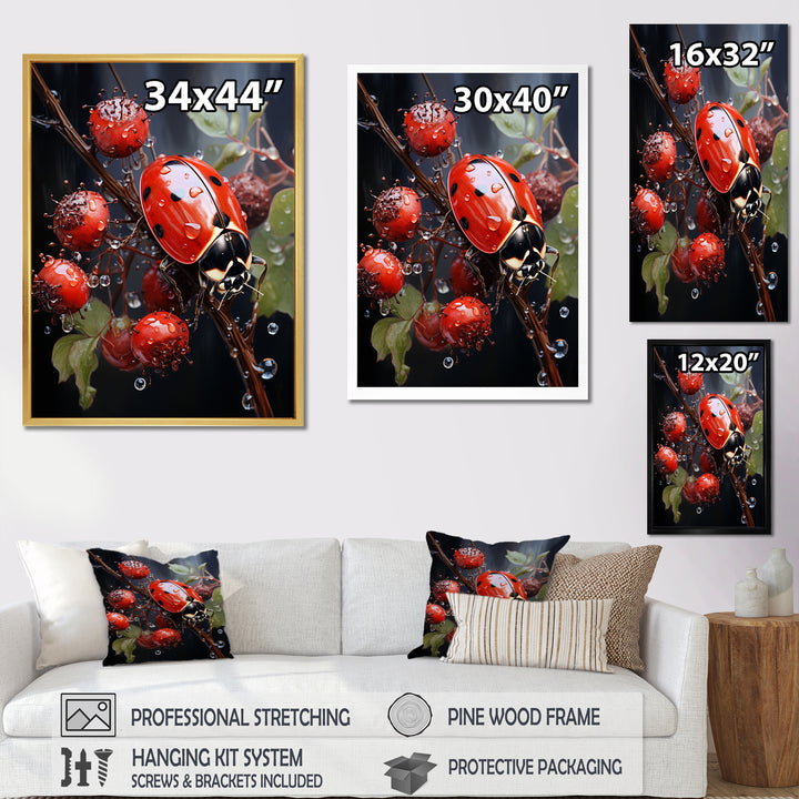 Ethereal Lady Bug Encounter - Ladybug Bedroom Wall Art