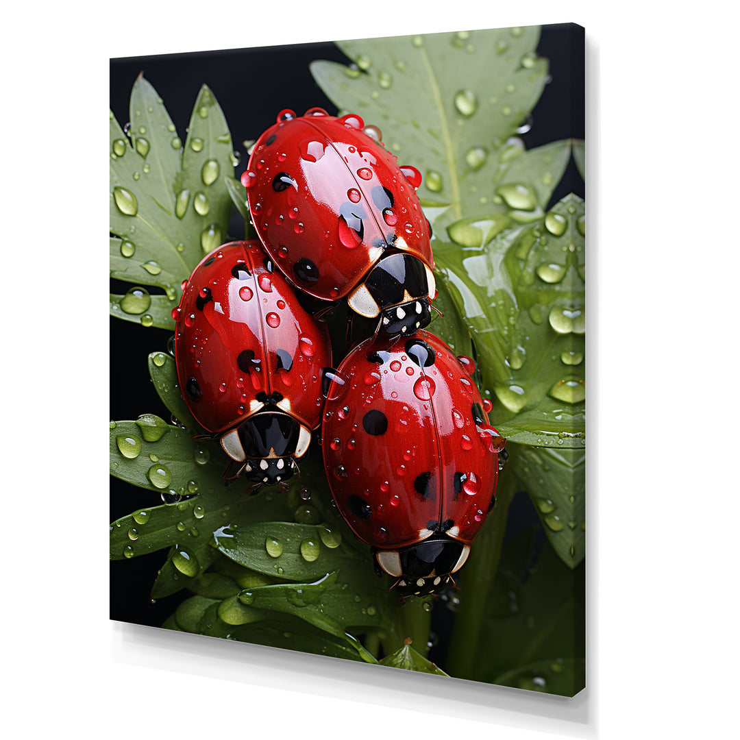 Tiny Ladybug Garden Guardians - Ladybug Canvas Wall Art