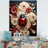 Curious Paper Mache Ladybug Garden - Ladybug Wall Decor
