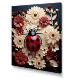 Curious Paper Mache Ladybug Garden - Ladybug Wall Decor