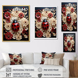 Curious Paper Mache Ladybug Garden - Ladybug Wall Decor