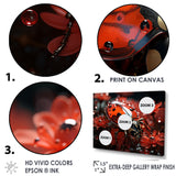 Red Floral Ladybug Metamorphosis - Ladybug Wall Art Prints