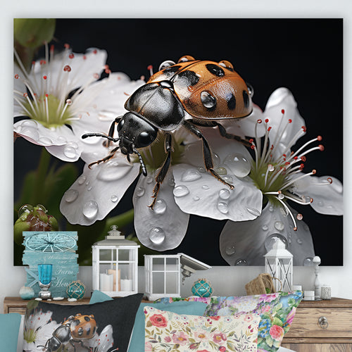 Nature S Mystery Blooming Ladybug - Ladybug Wall Art Prints