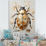 Gold Vintage Minimalism Beetle - Insects & Bugs Bedroom Wall Art