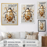 Gold Vintage Minimalism Beetle - Insects & Bugs Bedroom Wall Art