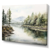 Scandinavian Lake Tranquility - Landscapes Canvas Wall Art