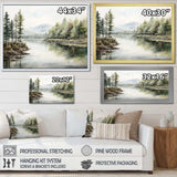 Scandinavian Lake Tranquility - Landscapes Canvas Wall Art