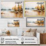 Minimalism Lake Tranquility - Landscapes Canvas Wall Art