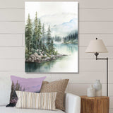 Minimalism Lake Tranquility III - Landscapes Canvas Wall Art