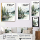 Minimalism Lake Tranquility III - Landscapes Canvas Wall Art