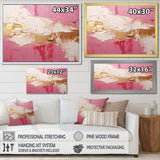 Minimalism Pink And Gold Horizon I - Abstract Canvas Wall Art