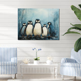 Minimalism Penguins Parade - Penguin Wall Decor