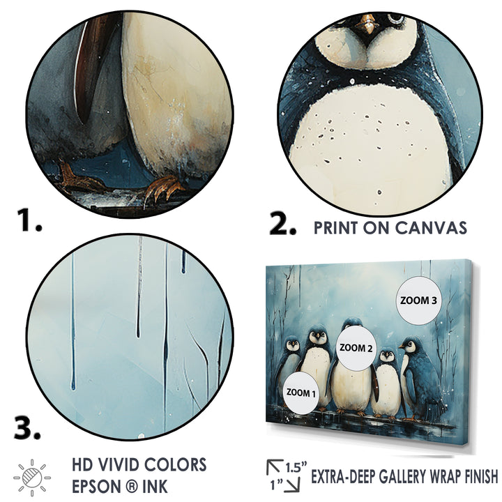 Minimalism Penguins Parade - Penguin Wall Decor
