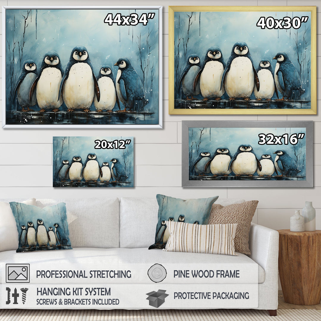 Minimalism Penguins Parade - Penguin Wall Decor