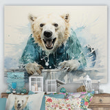 Polar Bears Snowy Portrait - Bear Wall Art Prints